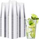 100 Count 12 oz Clear Plastic Cups, Plastic Drinking Cup for Party, Heavy-duty Party Glasses, Disposable Clear Cups for Water, Juice, Soda, Ice Coffee
