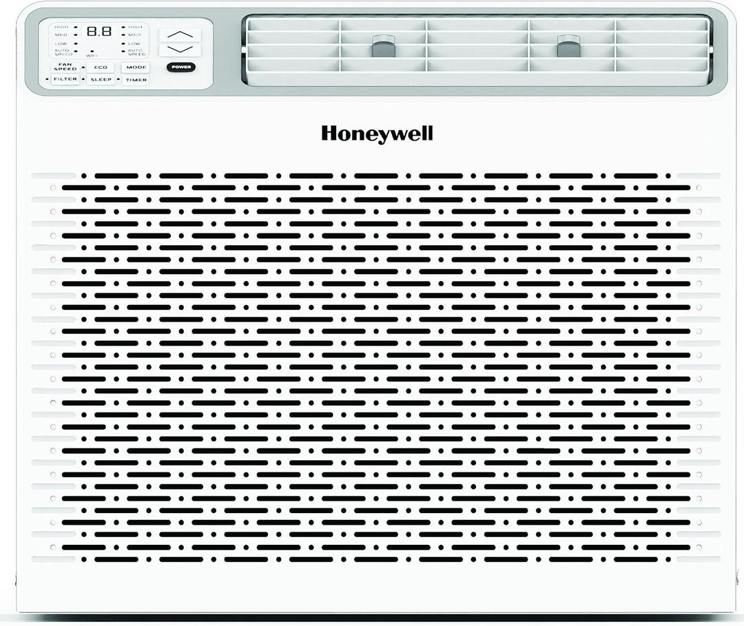 Honeywell 10,000 BTU Digital Window Air Conditioner, Remote, LED Display, 4 Modes, Eco, 450 sq ft Coverage