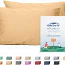 Sunflower Queen Pillowcases Set of 2, 100% Cotton Queen Size Pillow Cases 2, 2030 inches Desert Mist, Soft and Breathable