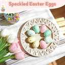 KJX 24 Pcs Plastic Speckled Easter Eggs, 2.4in 4 Colors Faux Pastel Speckled Eggs Bowl Vase Filler, Decorative Easter Eggs for Home Tables Centerpieces DIY Craft Spring Decor (Pastel)