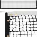 Tennis Net Professional Tennis Court Net 42FT Replacement Nets Heavy Duty Sport Nets with 2 Fiberglass Dowels, Compatible with Outdoor Indoor Standard Courts, Double-Layer Net