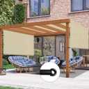 12' x 12' S Universal Pergola Shade Cover Replacement Canopy with Grommets Weighted Rods Permeable for Outdoor Patio Porch Backyard Gazebo Beige