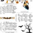 Voyyphixa 3 PCS Halloween Resin Molds Pumpkin Bat Spider Jewelry Silicone Molds Stud Earring Molds Horror Scary Ornament Epoxy Casting Molds for Charm Pendant DIY Art Crafts (Earring molds)