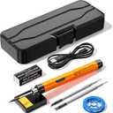 Cordless USB Rechargeable Portable Soldering Iron, 3-speed Temperature Adjustable, Heating Core, Soldering Iron Cord, Rosin, Soldering Iron Stand, Storage Case