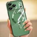 CHICLADY for iPhone 17 Pro Max Case with 1x Screen Protector, [Compatible with MagSafe] [Integrated Camera Protection], Non Yellowing Slim Cute Women Girly Magnetic Cover for iPhone 17 Pro Max, Green