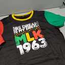 Black History Shirts for Women: His Dream is My Dream MLK 1963 Shirts Black History Month Casual Short Sleeve Top, 2XL