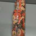 2 PCS Artificial Faux Fall Hanging Flowers Plants for Outdoor,Fake Silk Morning Glory with Eucalyptus UV Resistant Mums for Wall Home Porch Patio Balcony Yard Indoor Decor (Fall Orange+Light Orange)