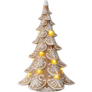 Cynkeyee Gingerbread Christmas Decorations Tree - Christmas Decoration Indoor with Lights Party Decorations Xmas Decor for Women Table Centerpiece 6.5x4.5x10 Inch