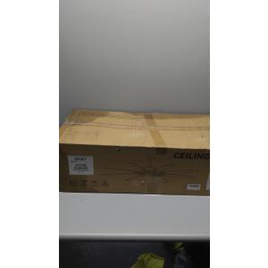 72 Inch Large Ceiling Fan with Light and Remote Control, 8 Blades Modern Ceiling Fan with Reversible DC Motor, Stepless Dimmable, Quiet for Indoor Use, Black and Gold