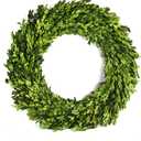 Preserved Boxwood Wreath 16 inches Home Decoration Full Green Indoor Dcor for Halloween, Christmas Wedding All Seasons Home Decor (Wreath, 16")