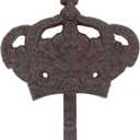 Cabilock Retro Style Iron Wall Hook Crown Shaped Decorative Coat Hook Multipurpose Household Organizer for Kitchen Bathroom Entryway