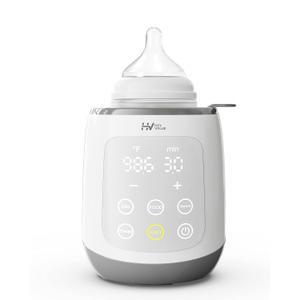 HEYVALUE Bottle Warmer, Baby Bottle Warmer 10-in-1 Fast Baby Food Heater&Thaw BPA-Free Milk Warmer with IMD LED Display Accurate Temperature Control for Breastmilk or Formula for Bottles (grey)
