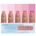 Dsixnails French Tip Press on Nails, 150Pcs Soft Pink Short French Gel Nail Tips, Pre-lasting Soak Off Square Acrylic Fake Nails, No Need to File False Nail Tips Extension for Women Nails, 15 Sizes