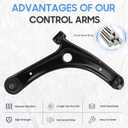 Front Lower Left & Right Control Arm & Ball Joint Assembly Replacement Suspension Kit for 2007-2017 Jeep Compass/Patriot 2007-2012 Dodge Caliber (2pc)