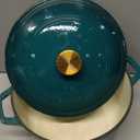 Mueller DuraCast 6 Quart Enameled Cast Iron Dutch Oven Pot with Lid, Heavy-Duty, Oven Safe up to 500 F & Across All Cooktops, Wedding Registry Ideas & Gifts, Emerald