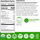 Orgain Organic Vegan Protein Powder, Natural Unsweetened - 21g of Unflavored Plant Protein, 4g Prebiotic Fiber, Low Net Carbs, No Added Sugar, Non-GMO, For Shakes & Recipes, 1.59 lb (EXP 08/20/27)
