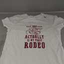 This Actually is My First Rodeo Cowboy TShirt, Large Girl Size