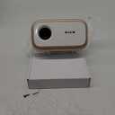 [Auto Focus/Keystone] Mini Projector with WiFi and Two-way Bluetooth, VIZONY Native 1080P Projector 4K Support w/50%Zoom/4P4D, Full Sealed, 450ANSI Portable Home Movie Projector (Gold White)