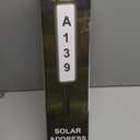 Solar Address Sign for Outside, Lantern-Style Solar Powered House Number Sign with Stake, 3 Lighting Modes, LED Illuminated Address Plaque Waterproof for Yard Lawn Garden, 36 Inches Height