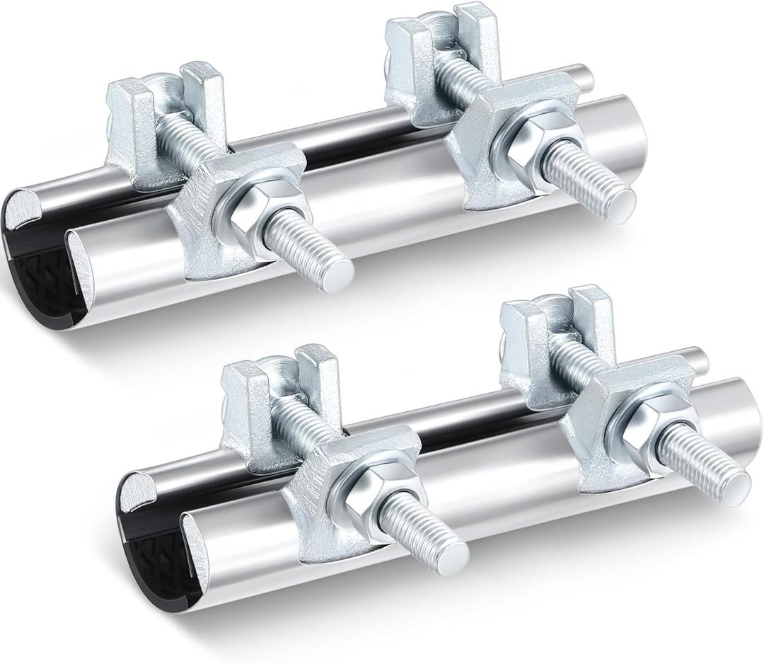 Hicarer 2 Pcs 1/2 Inch Pipe Repair Clamp with Single Bolt Stainless Steel Clamps Copper Pipe Repair Kit(Stylish,6 Inches Length)