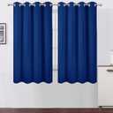 LEMOMO Blackout Curtains 52 x 63 inch/Royal Blue Curtains Set of 2 Panels/Thermal Insulated Room Darkening Bedroom Curtains
