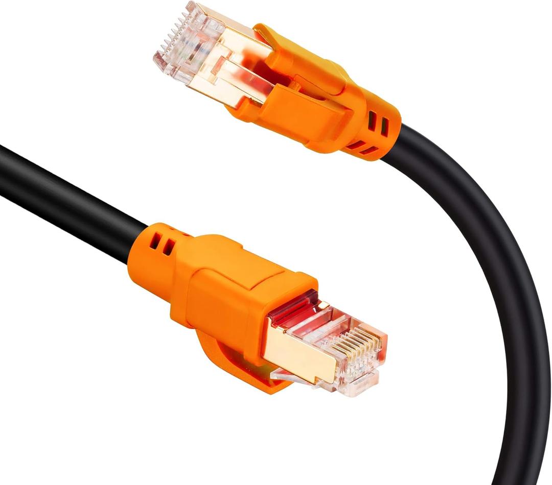 Cat 8 Ethernet Cable 75 ft Cat8 26AWG RJ45 Network Patch Cable 40Gpbs/2000Mhz LAN Wire Cable Cord Shielded for Modem, Router, PC, Mac, Laptop, PS2, PS3, PS4, Xbox, and Xbox 360. Red