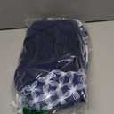 Daci Plus Size Swimsuit Women 2 Piece Ruched Blue Tankini V Neck Top Bathing Suits with Skirt 14W-24W
 (Navy Blue Geometry)