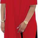 Difanlv Plus Size Womens 2 Piece Outfits Tracksuits Short Sleeve Tunic Tops Bodycon Shorts Sweatsuit Sets (X-Large, Red)