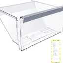 UPGRADED W11162446 Refrigerator Crisper Drawer Compatible with Whirlpool Refrigerator Drawer W11162446 Whirlpool Crisper Drawer Replacement Parts WRS325SDHZ08 WRS321SDHZ01 WRS315SDHM08 Fridge Drawer