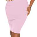 Fastkoala Women's Elegant Ribbed Bodycon Dress Lace Short Sleeve Slim Fit Midi Dress Turtle Neck Night Club Party Dresses (Pink, L)