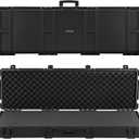 VEVOR Rifle Case, Rifle Hard Case with 4 Layers Fully-protective Foams, Lockable Hard Gun Case with Wheels, IP67 Waterproof & Crushproof, for Rifles or Shotguns, 52 inch