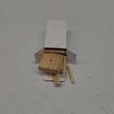 Chunful Set of 5 Wooden Christmas Tree Topper Display Stands Wooden Christmas Tree Topper Holders Vintage Display Rods with Square Base for Xmas Holiday Decor Mantel Shelf Tabletop Decoration