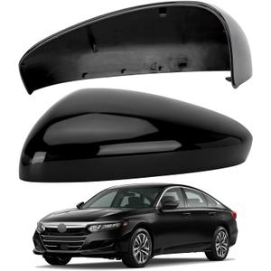 Driver Side Mirror Cover Replacement for Honda Accord 2018 2019 2020 2021 2022 - Left Side Mirror Covers, Rear View Mirror Cap Accessories Without Lamp, Black