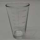 Mixing Glass Measuring Cup - Pint Glass for Bar - Engraved Measurement Lines for Cocktails & Portion Control - Ounces and Metric - 16 oz Glasses (Set of 1)