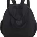 NOTAG Casual Backpack Purse for Women Shoulder Bag Waterproof Nylon Anti-theft Large Purse Shoulder Hobo Bags Travel Work (Black-S) (Black)