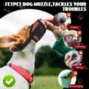 2PCS Dog Muzzles, Soft Adjustable Mesh Breathable Dog Mouth Guard