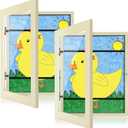 [2-Pack] Kids Art Frames, 8.5x11 Front Opening Kids Artwork Frames Changeable, Ivory Artwork Display Storage Frame for Wall, Holds 50 Pcs, for 3D Picture, Crafts, Children Drawing, Hanging Art,