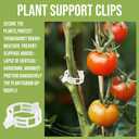 Plant Support Clips Plastic Tomato Clips Plant Clips for Climbing Plants Clear Grape Tomato Vine Trellis Clips for Garden Vegetables Plants Flower Grow Fixing (300, White)