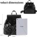 Quilted Mini Backpack for Women, Vegan Leather Convertible Backpack Purse with Magnetic Closure
