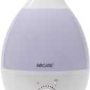 AIRCARE Aurora Ultrasonic Cool Mist Humidifier, Whisper-Quiet between 8-24 hours, Seven Color LED Night Light, Essential Oil Tray and Automatic Shut-Off for Baby, Nursery or Bedroom (White, 1 gal)