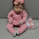 WOOROY Realistic Reborn Baby Dolls 18-Inch Real Life Sleeping Newborn Girl, Lifelike Doll with Weighted Soft Body, Handmade Gift Toy with Accessories for Kids Age 3+