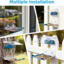 2 x Window Bird Feeder for Outdoors with Strong Suction Cups,Sturdy and Durable Acrylic Birdfeeders for Viewing Wild Birds Outside,Mount On Window/Wall/Bird Pole Kit