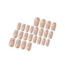 5 x Press on Nails Medium Square Fake Nails with Silver Glitter Design Sparkly French Tip Acrylic Style Artificial Fingernails for Women Party Prom Manicure 24Pcs, (Mix Nails )