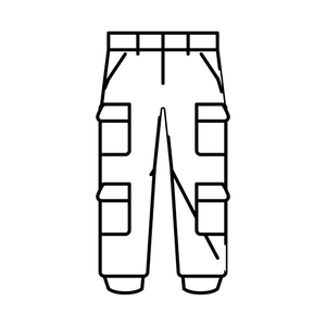 Black Cargo Pants, M