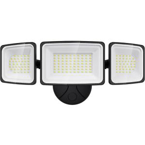 Onforu 130W LED Security Light, 13000LM Outdoor Indoor Flood Light Switch Controlled, IP65 Waterproof LED Exterior Floodlight, 6500K White Wall Mount Security Lighting for Entryway, Garage, Yard, Eave (Black)