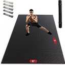 HAPBEAR Large Exercise Mat-7'x5'/6'x8'/6'x9'/6'x10'/6'x12'x8mm(1/3"),Non-Slip, Ultra Durable, Thick Workout Mat for Home Gym Flooring Cardio, Yoga for Fitness, High-Density, Shoes-Friendly