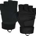 Seibertron Men Or Women XXS to XXL Fingerless/Half Finger Sports Outdoor Tactical Gloves (Black-1/2 Finger)