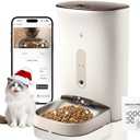 Automatic Cat Feeder with 3MP Camera,2K HD Video with Night Vision,5G/2.4G WiFi Pet Feeder with 2-Way Audio,App-Controlled Timed&Blockage Sensor,Detachable for Easy Cleaning with Desiccant for Cat/Dog