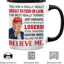 2 x Father In Law Coffee Mug 11Oz, In Law Gifts for Fathers Day, Birthday & Christmas