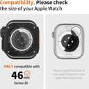 Metal Case for Apple Watch Series 10 46mm, [Turn into Ultra Style] Rugged Protective Bumper with Raised Edge Screen Protection for iWatch 46 mm with Back Cover, Black